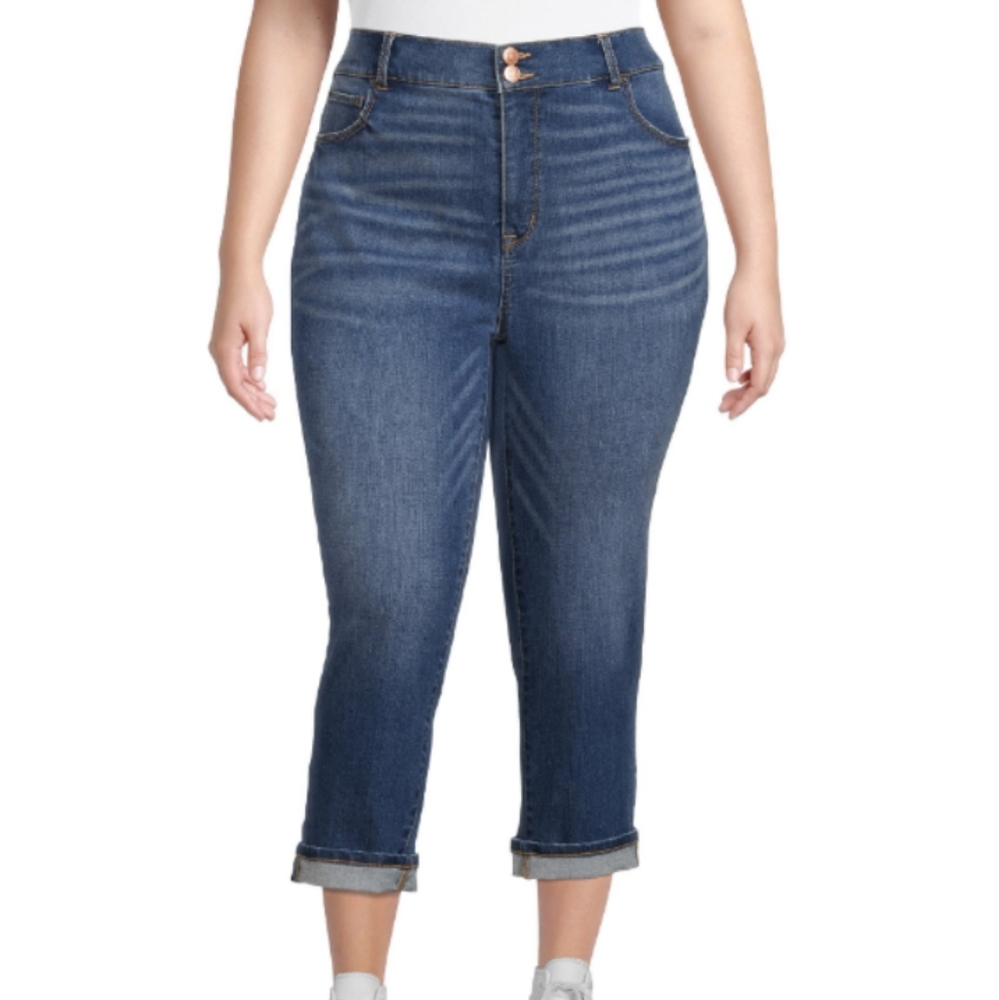 Terra & Sky Women's PlusSize Pull On Curvy CapriPants Size 2X (20W-22W)